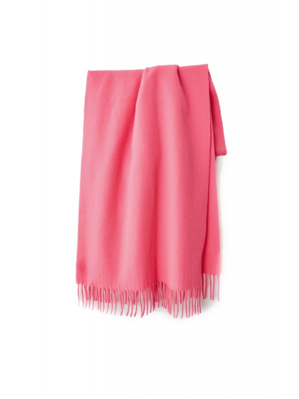 Fringed scarf pink fluo pink